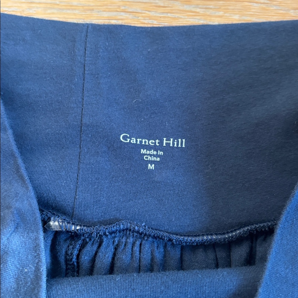 Garnet Hill Navy Favorite Knit Skirt | M | Knee-length | T-shirt Material - Picture 5 of 5